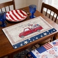 thumbnail image 2 of USA 250th Anniversary Patriotic Placemat – Linen Table Mat for 4th of July, Veterans Day, Memorial Day, Independence Day Party Decorations, Waterproof & Reusable, 2 of 5