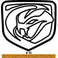 thumbnail image 2 of CHRYSLER OEM Front Bumper-Medallion 1VN1706SAA, 2 of 2