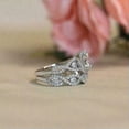 thumbnail image 3 of Fashion 2pcs/set 925 Silver Rings Jewelry Cubic Zircon Engagement Gifts Sz 6-10, 3 of 8