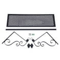 thumbnail image 3 of Hanging Wrought Iron Coat Rack Storage Shelf Wall Mounted With Iron Clothing Rod, 3 of 15