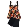 thumbnail image 4 of DHFJKG Tankini Swimsuit For Women High Waist Tummy Control Two Piece Bathing Suit With Adjustable Straps Floral Vacation Beachwear, 4 of 5