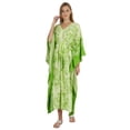 thumbnail image 5 of Bimba Womens Printed Rayon Cover-Up Caftan Long Kimono Maxi Dress Side Split Beach Kaftan Dress, 5 of 7