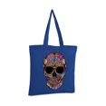 thumbnail image 2 of Awkward Styles Black Flower Skull Bags Skull Canvas Tote Bag Skull Gifts Day of Dead Skull Accessories Gothic Gifts for He Dia de Los Muertos Accessories, 2 of 5