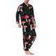 thumbnail image 2 of Balery Red Mushrooms Pijama para Hombre de Dos Piezas con Manga Larga, Conjunto de Dormir y Descanso Suave con Bolsillos-Medium, 2 of 7