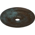 thumbnail image 3 of Ekena Millwork 26 1/2"OD x 3 5/8"ID x 1 1/2"P Jefferson Ceiling Medallion (Fits Canopies up to 5"), Hand-Painted Bronze Blue Patina, 3 of 6