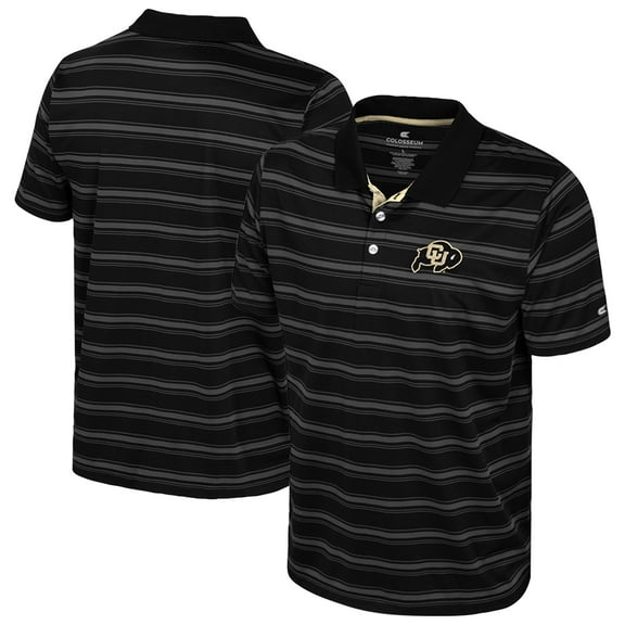 Men's Colosseum  Black Colorado Buffaloes Milk Steak Polo