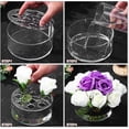 thumbnail image 4 of Luniquz Acrylic Floral Centerpiece for Dining Table Decorations Wedding Round Flower Vase Centerpiece Vases for Table Low Flower Holder with Holes for Home Birthday Party, 4 of 7