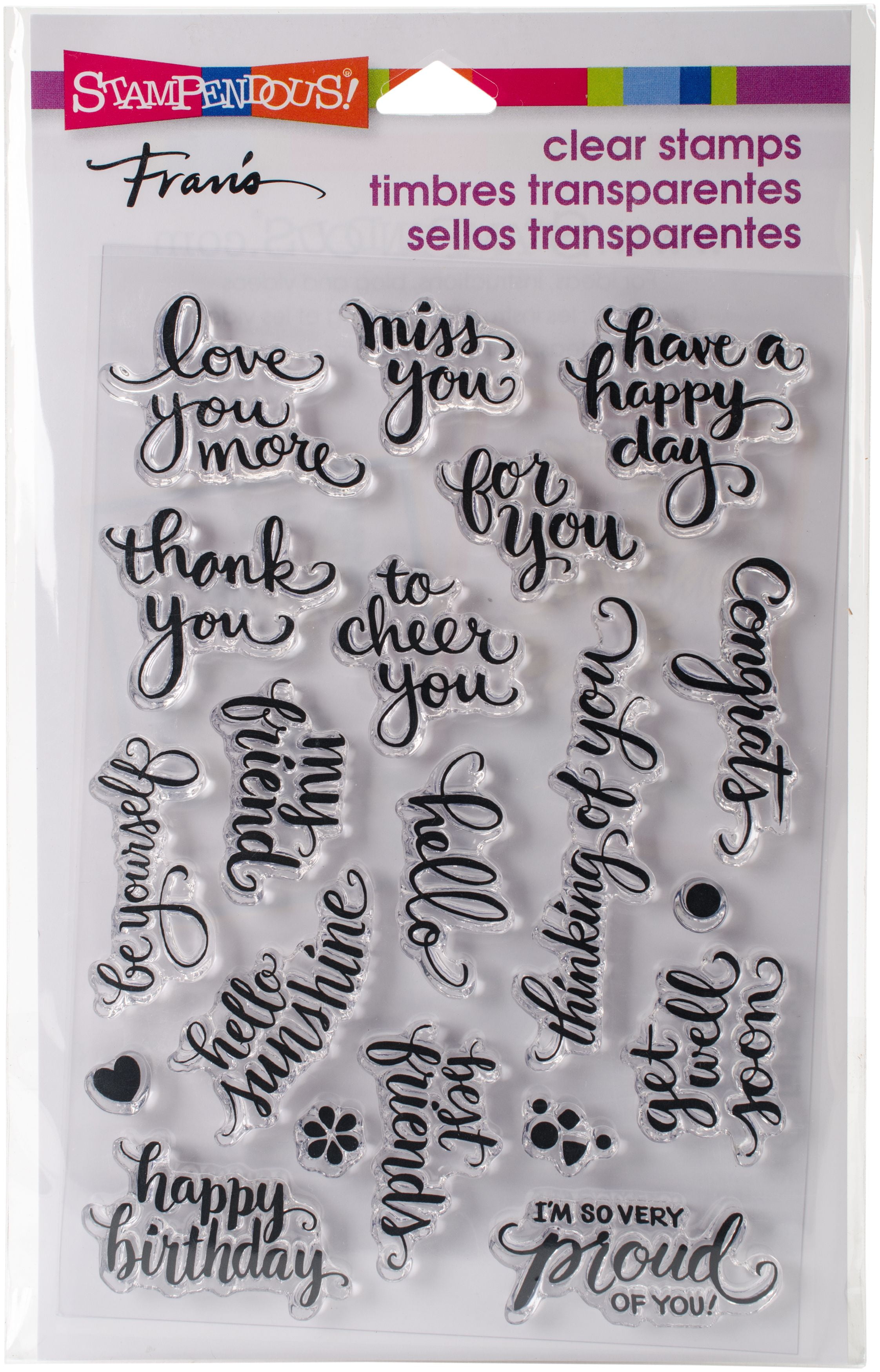 Stampendous Perfectly Clear Stamps Brushed Wishes