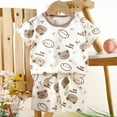 thumbnail image 3 of oqasdz Baby Boy Clothes Girls Summer Cartoon Annimal Printed Short Sleeved Tops and Shorts Casual Homewear 2 Piece Pajama Set /5-6 Years, 3 of 4
