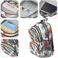thumbnail image 4 of Tractor and Pumpkins Red Pattern Backpack for School, Cute School Bag with Adjustable Shoulder Straps and Padded Back, 16.9"x12.6"x5.9", 4 of 4