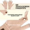 thumbnail image 4 of FZ FANTASTIC ZONE Winter Warm Beanie Hat Touchscreen Gloves Set, Soft Skull Cap Gloves Set for Men Women with Warm Knit Fleece Lined,Grey, 4 of 5