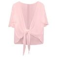 thumbnail image 4 of Ediodpoh Elegant Open Front Chiffon Cover up Lightweight Beach Kimono Lace up Long Sleeve Boho Blouse Tunic Sweater Jackets for Women RD2 S, 4 of 4