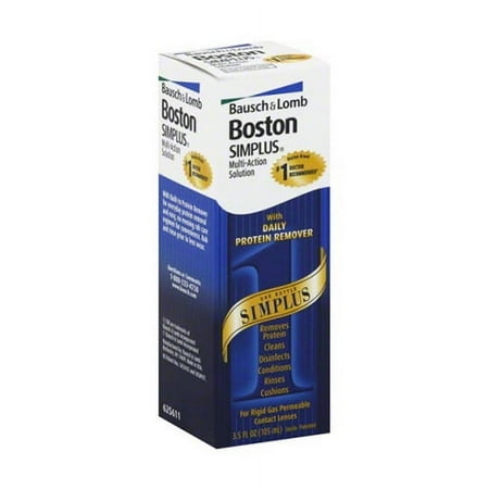 Boston Simplus Multi-Action Solution With Daily Protein Remover # 424 - 3.5 Oz, 6 Pack
