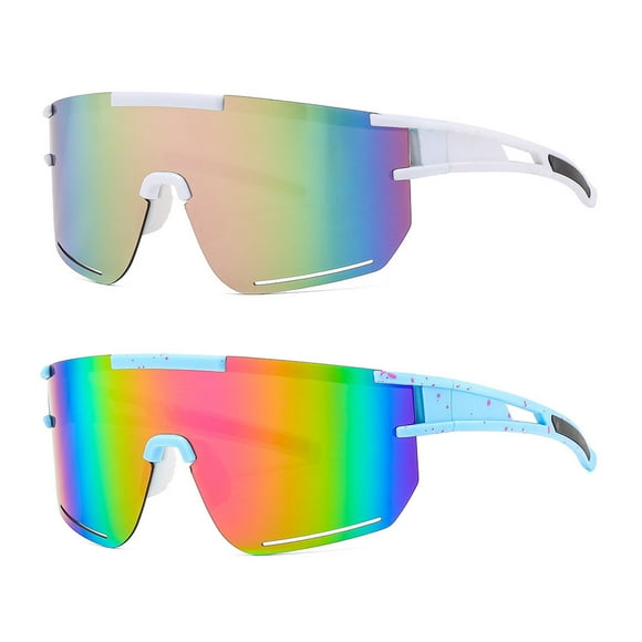 2 pairs Cycling Sunglasses, Windproof Biking Goggles, Sports Running Bike Glasses for Men Women