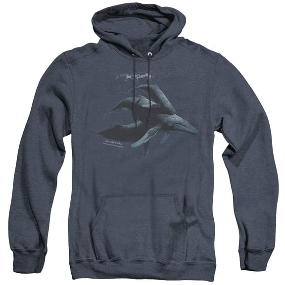 Wildlife Power&Grace Adult Heather Hoodie Sweatshirt Navy