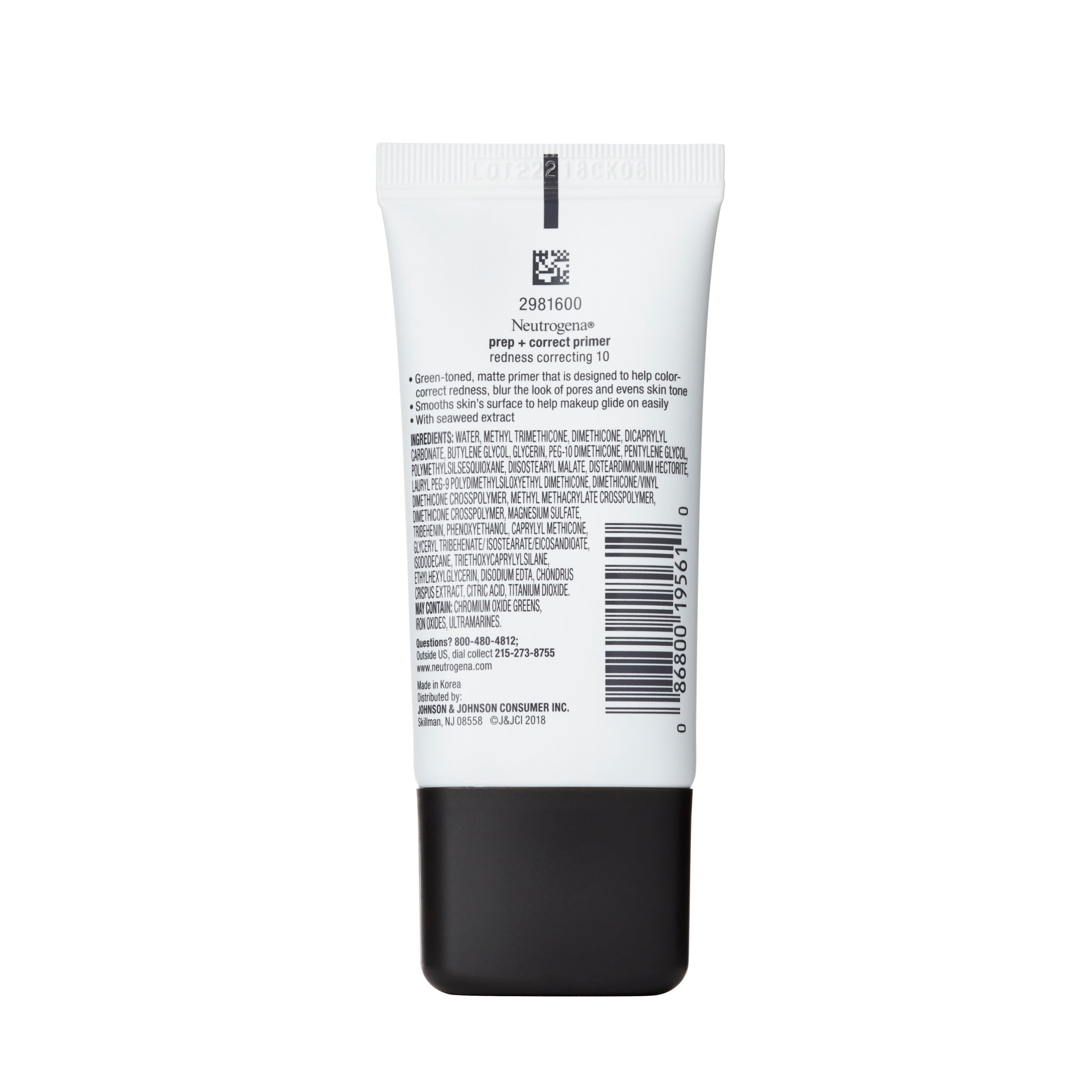 Neutrogena Prep + Correct Green Primer for Redness Correcting, 1.0 oz