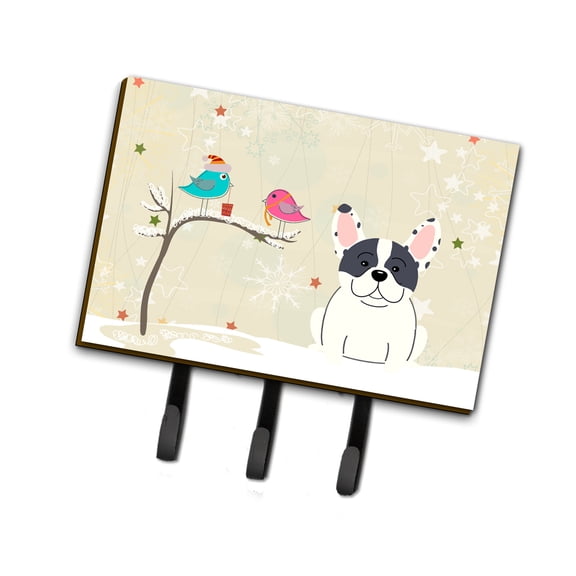 Christmas Presents between Friends French Bulldog - Piebald Leash or Key Holder