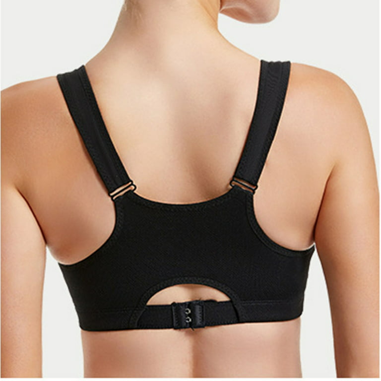 Xysaqa 3pcs Womens Zip Front Sports Bra, High Impact Back Support Workout  Top Comfy Wireless Bras for Active Yoga Running Gym S-5XL 
