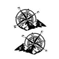 thumbnail image 3 of 2pcs Vinyl Auto Decal Rose Navigate Car Sticker Off-road Compass Totem Mountain Compass Hood Car Door Sticker;, 3 of 8