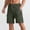 Army Green, variant on Mens Mid Rise Functional Cargo Shorts, Zipper Pocket Elastic Waist Heavy Duty Outdoor Bottoms Blue S