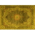 thumbnail image 1 of Ahgly Company Machine Washable Indoor Rectangle Medallion Yellow Traditional Area Rugs, 6' x 9', 1 of 4