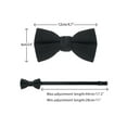 thumbnail image 3 of INSPIRE CHIC Men's Pocket Square Set Solid Color Necktie Thick Pre-Tied Bow Ties Set Winter Party Black, 3 of 6