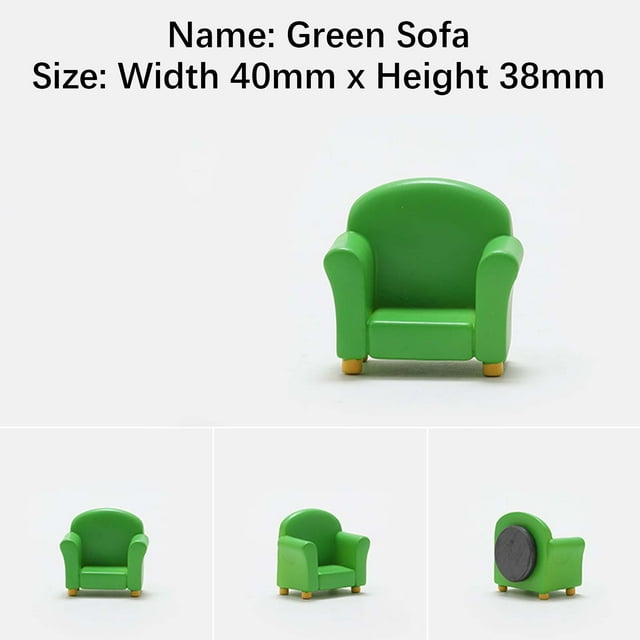 Sofa Resin Refrigerator Magnet Stickers, Realistic 3D Magnetic Decor for Fridge Whiteboard, 4 Styles Adorable Kitchen Office Accessories