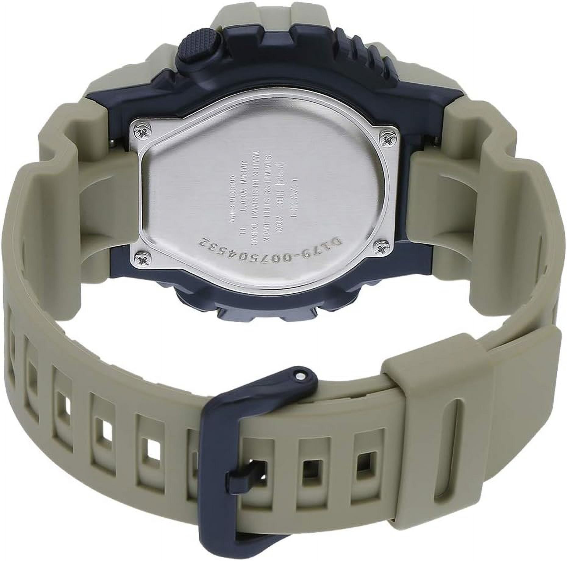 Casio Men's Illuminator Beige Resin Band Black Dial Analog/ Digital Watch HDC-700-3A3V