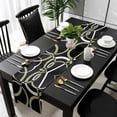 thumbnail image 3 of Black Geometric Table Runner 90 Inches Long, Modern Sage Green White Striped Art Kitchen Coffee Dining Table Decoration for Home Party Birthday Wedding Home Decor 13x90 Inches, 3 of 8