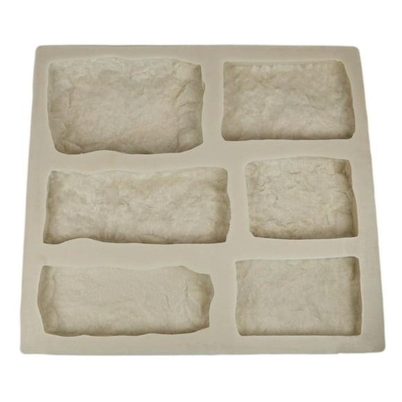 Veneer Stone Rubber Mold for Concrete or Plaster, Limestone Flats, 22.75x20.5, Version 3, Recycled Material