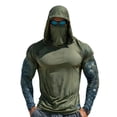 thumbnail image 6 of Sun Protection Fishing Hooded Shirts for Men with Mask Long Sleeve Breathable Camo Casual Summer Hoodies, 4XL, 6 of 6