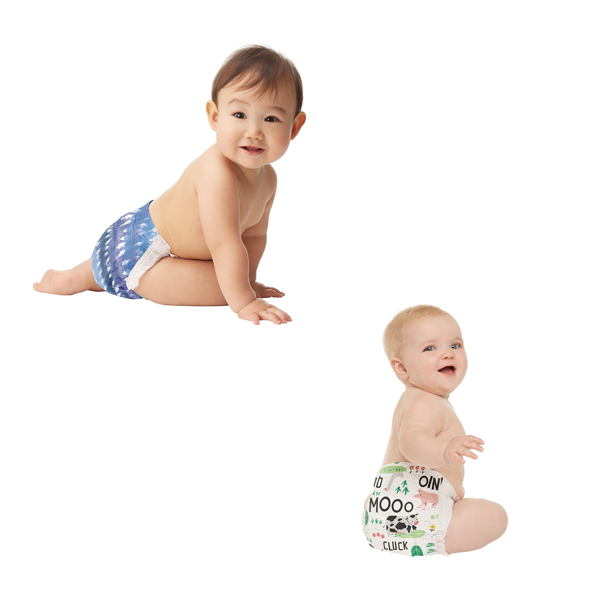 The Honest Company Clean Conscious Disposable Baby Diapers Barnyard and Cactus Prints Size 4 (22–37 lbs) 92 Count