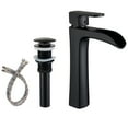 thumbnail image 2 of Black Bathroom Basin Faucet Vessel Sink Lavatory Mixer Tap With Pop Up Drain, 2 of 9