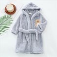 thumbnail image 2 of NOLDARES Kids Little Boys Girls Cartoon Hooded Bathrobe Toddler Robe Pajamas Sleepwear,Grey,7-9 Y, 2 of 6