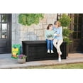 Keter Eastwood 150 Gallon Resin and Plastic Deck Box, Anthracite Gray