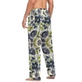 thumbnail image 3 of FORMRS Mens Pajama Pants with Pockets Sleepwear Lounge Bottoms Sizes S-2XL, Green Floral, 3 of 7