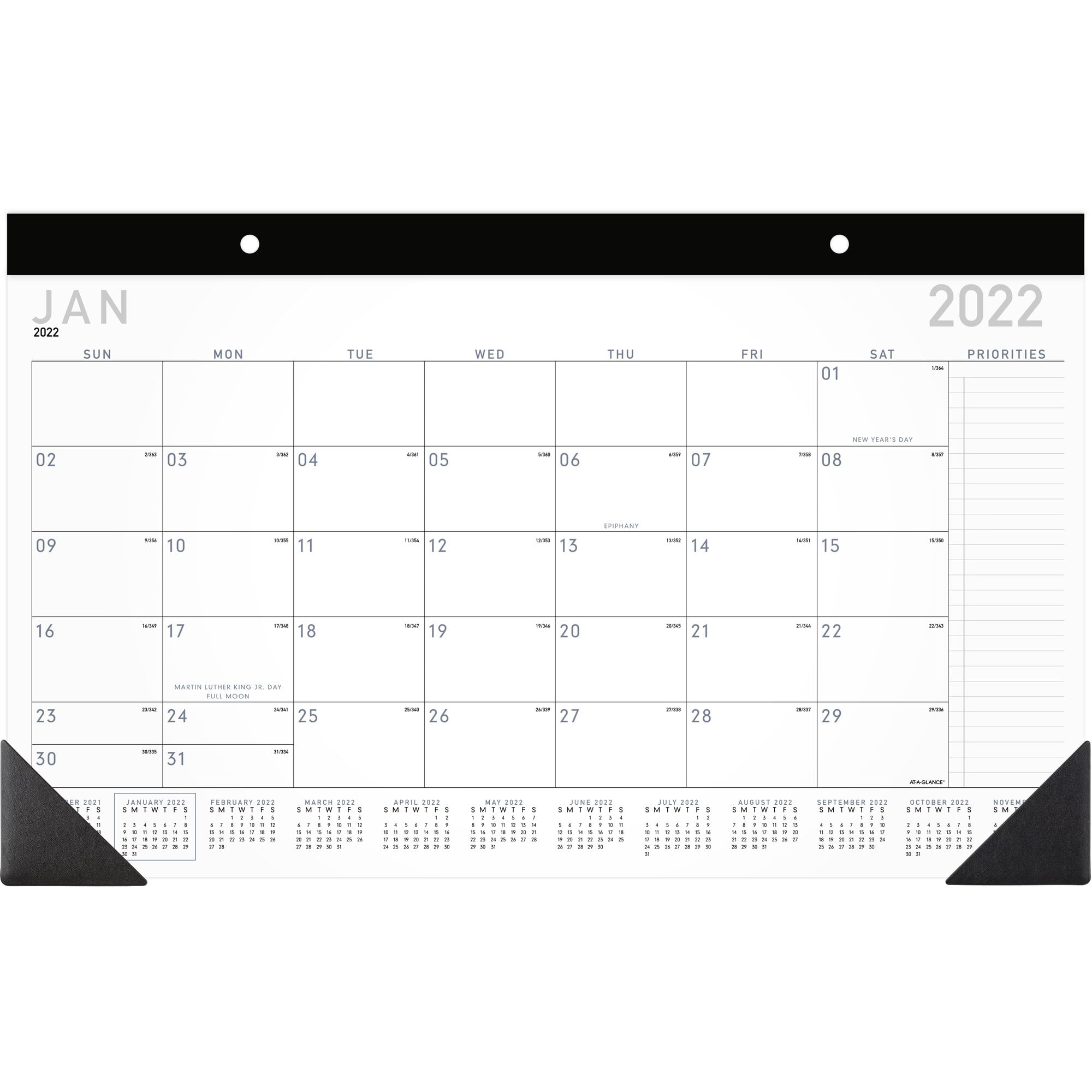 Mead 2020-2021 Academic Year Monthly Desk Pad Calendar C Compact 17-3/4" x 11 