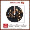 thumbnail image 2 of Balery Elegant Golden Blue Ornaments Printed Christmas Tree Skirt , Merry Christmas Party Christmas Tree Decoration,Adjustable Tree Skirt-30", 2 of 6