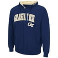 thumbnail image 2 of Men's Colosseum Navy Georgia Tech Yellow Jackets Arch & Logo 3.0 Full-Zip Hoodie, 2 of 3