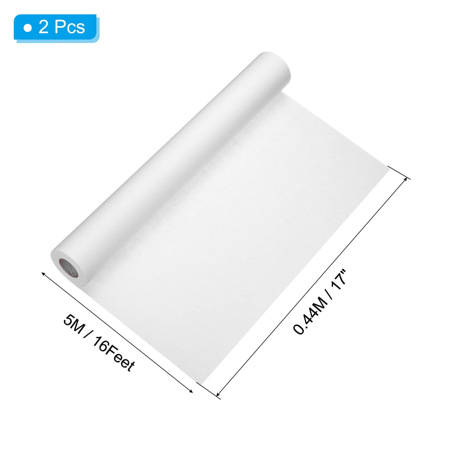 Uxcell 16 Feet x 17 Inch Art Easel Paper Roll，2 Pcs Wrapping Paper Art Craft, White