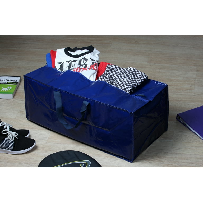 Earthwise Bags Extra Large Heavy Duty Clothing Storage Blue 4 Count