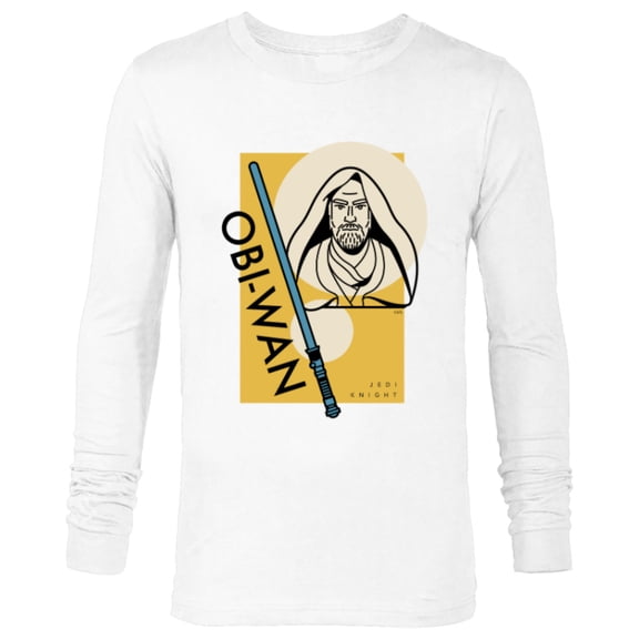Star Wars Master Obi-Wan Kenobi Jedi Knight - Long Sleeve T-Shirt for Men - Customized-White