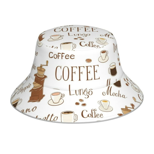 Balery Coffee Sombreros para el sol para hombre y mujer, sombrero de pescador con UPF 50+