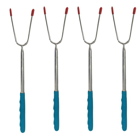 

XEOVHV 4Pcs Stainless Steel Grilled Meat Barbecue Fork Fruit Fork Dessert Fork BBQ Tool