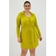 thumbnail image 5 of Vestido de satín plisado Roman Fashion /Tallas Extras, 12248 (Lima) verde lima 42, 5 of 7