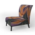 thumbnail image 3 of Designart "Crocus in Full Bloom II" Purple Crocus Upholstered Accent Chair - Traditional Arm Chair For Living Room, 3 of 7