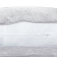 thumbnail image 4 of Standard+ Husband Pillow Light Grey Cover MicroPlush Fiber Case, Soft Easy-Care Wash Fabric Designed, Generous Back & Side Pockets - Big Long Zipper for Remove, Perfect Fit for Your Reading Bed Rest, 4 of 8