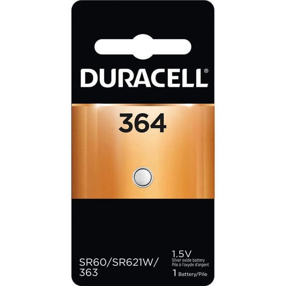 Duracell D364BPK Watch/Electronic Battery, 1.5 Volt Silver Oxide