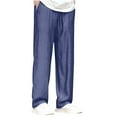 thumbnail image 3 of Diufon Athletic Pants for Men Straight Wide Leg Workout Gym Joggers Sweatpants Drawstring Waist Pants with Pockets, 3 of 3