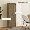 thumbnail image 4 of HOMCOM Armoire de Garde-Manger Style Ferme 67 Pouces, Armoire de Rangement Haute, Gris Vieilli, 4 of 10